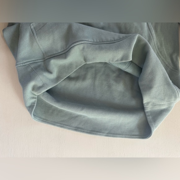 Lululemon Athletica Scuba Oversized Funnel Neck 1/2 Zip Crater Blue Gold XS /S - Picture 10 of 10